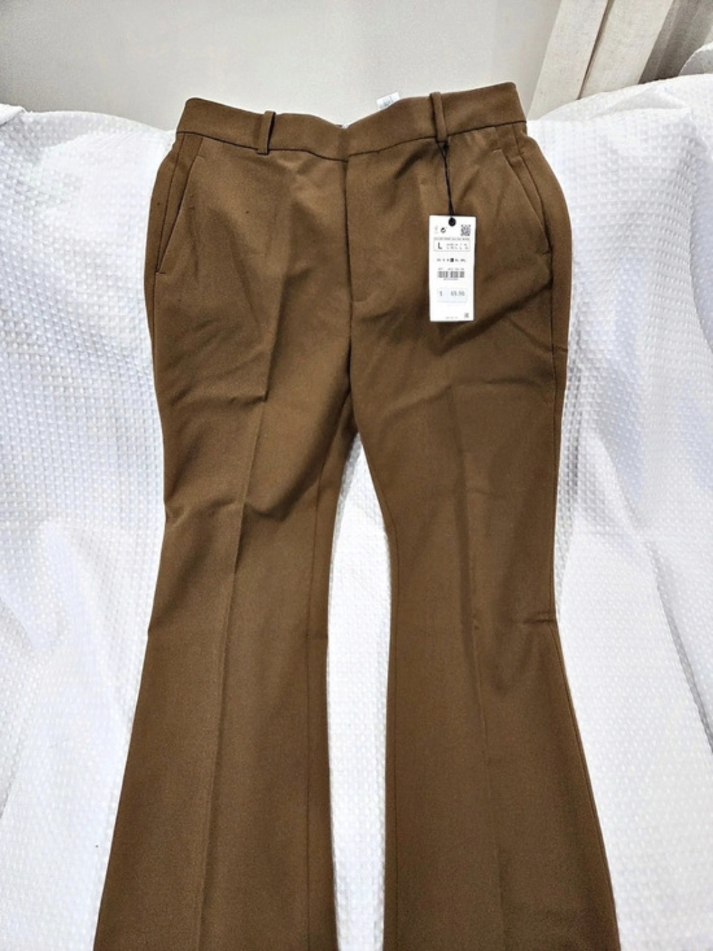 Zara Flare Pants in Caramel Size Large NWT